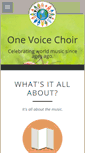 Mobile Screenshot of onevoicechoir.org.nz
