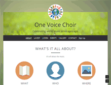 Tablet Screenshot of onevoicechoir.org.nz
